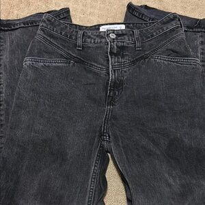 abercrombie curve love black faded jeans 90s relaxed